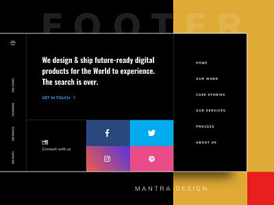 Footer brand clean creative darktheme exploration footer interface landing page layout minimal portfolio portfolio website simple ui uidesign uiux uxdesign visual design webdesign website