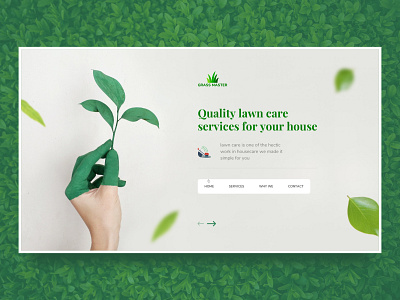 green business exploration grass hero interface mantra labs plant service ui ui design uiux visual design website