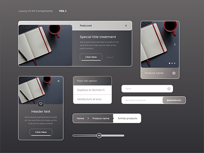 UI Kit for Luxury Product line