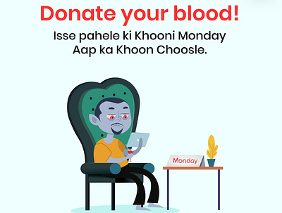 blood donation post graphic design illustration