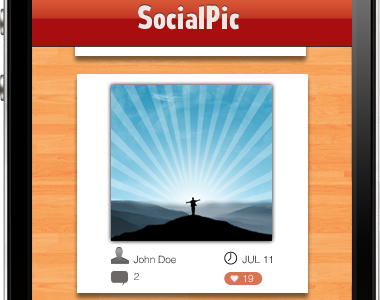 SocialPic for iOS Mockup app design iphone iphone mockup mockup