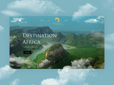 Destination Africa africa gold impression nature tourism website ui ux woman woman of color