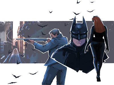The Dark Knight batman character color design digital illustration digitalart drawing illustration procreate sketch