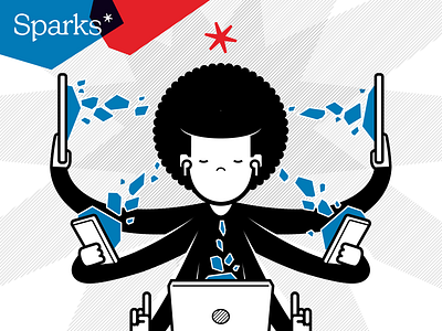 Sparks illustrations branding cartoon character identity illustration logo marketing vector
