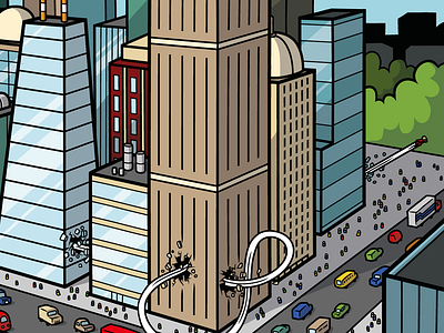 City cartoon city comic illustration vector
