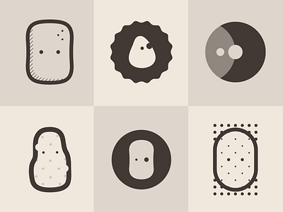 Some WIP ideas for Potato's new logo character illustration logo potato vector