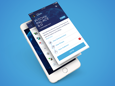 Pitch@Palace entrepreneurs interface mobile app