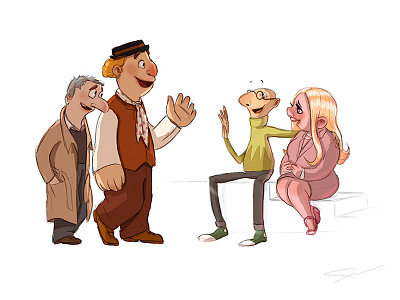 The Muppets as people fan art illustration