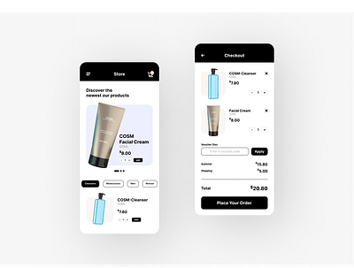 Skincare app app branding design graphic design mobile app skincare typography ui uiux