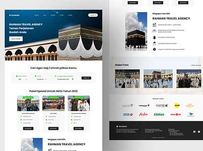 Umroh and Hajj Travel Agency animation app branding design figma graphic design hajj umroh illustration logo mobile app ui uiux web design