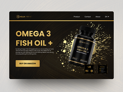 Supplements Company Landing Page Concept