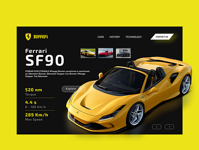 Ferrari Website Design Concept app design mobile app ui uiux web design website