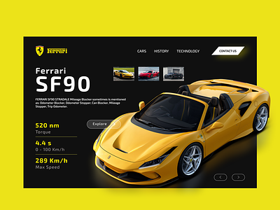 Ferrari Website Design Concept