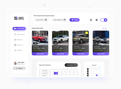 Car Rental Dashboard app car rental dashboard design figma mobile app ui uiux