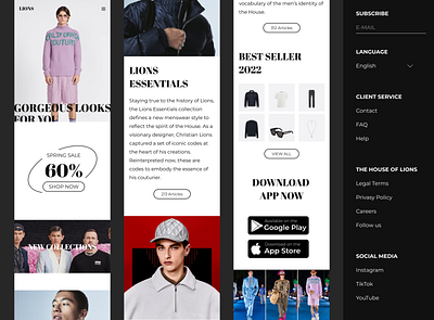Fashion Web (mobile version) app design figma graphic design mobile app ui uiux