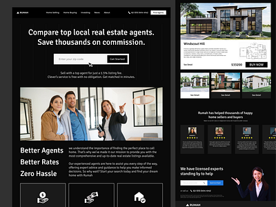 Real Estate Landing Page app design figma graphic design landingpage mobile app ui uiux web design