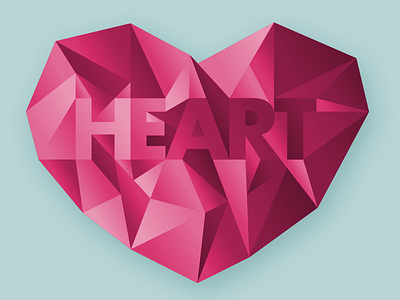 Heart crystal facet gem heart love valentine valentines day