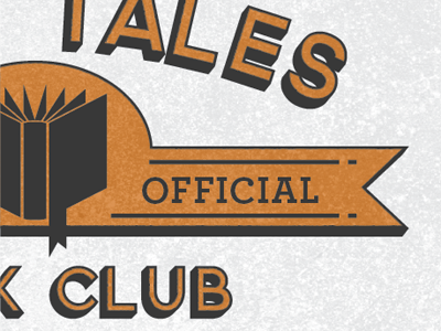 Pony Tales badge book book club brand club texture typography