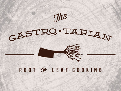 Gastro-Tarian branding cleaver food gastro tarian identity restaurant wood