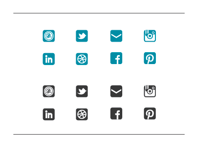 Social media icons dribbble facebook icons instagram pinterest social media symbol twitter