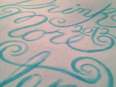 Resolution 2012 - pt. 2 2012 hand type illustration resolution script typography water