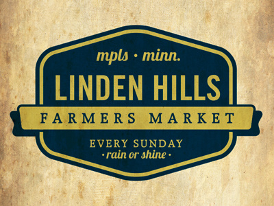 Linden Hills Farmers Market Logo badge branding farm lobster logo market minneapolis minnesota raleigh texture vintage