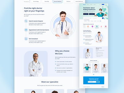 HealthCare Web Layout healthcare ux web design web layout