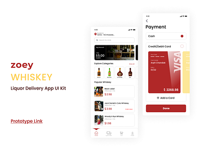 Liquor Delivery App Concept animation delivery app mobile app prototype ui ux