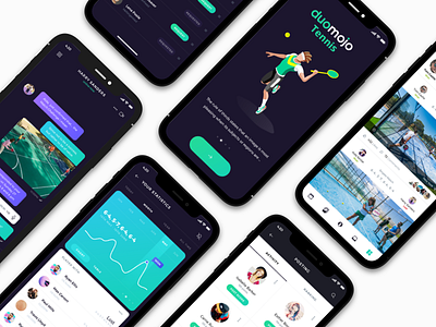 Tennis App . app ios mobile sport tennis ui ux