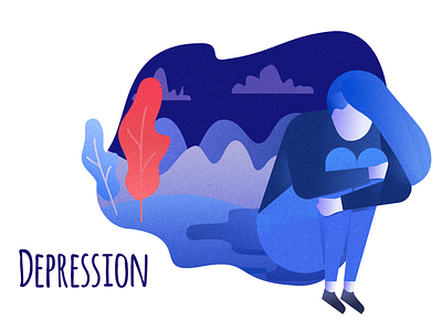 Depression . health illustration mental psychology