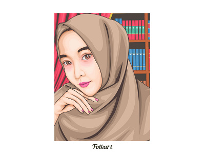 Beautifull muslim illustration art avatar beautiful caracter caricature design designgraphic girls illustration photoshop vexel art