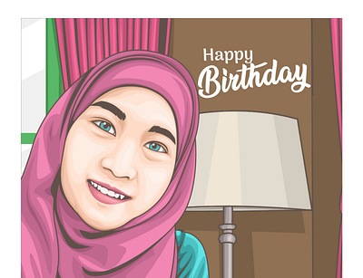 Birthday Gift art avatar caricature illustration photo profile profile design vector illustration vectorart vexel vexel art