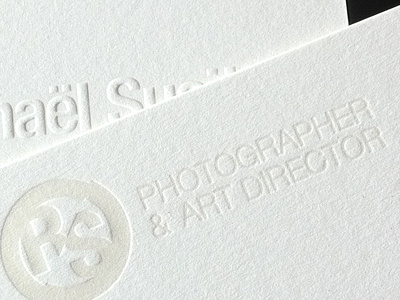 RS letterpress business card letterpress print paper business card raphael susitna