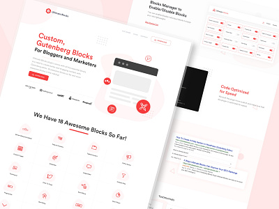 Ultimate Blocks Plugin Website plugin ui ux website builder website design