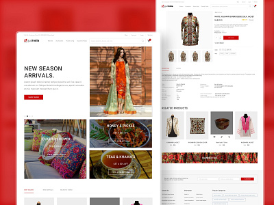 Gud India Ecommerce Website conceptual design design ecommerce design ecommerce shop ecommerce website ui ux website design