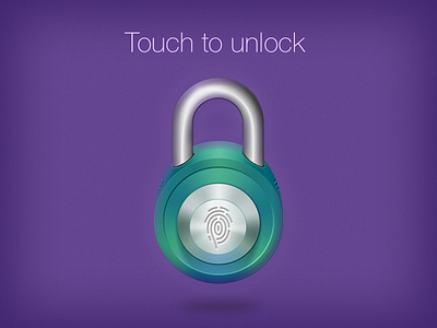 Lock fingerprint illustration lock touch