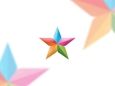 Star colorful icon logo mark star symbol symmetry