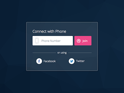 Dribbble Invite facebook login phone registration twitter