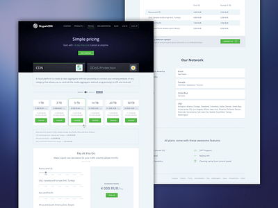 Pricing cdn features menu network packege pay price regions sign up