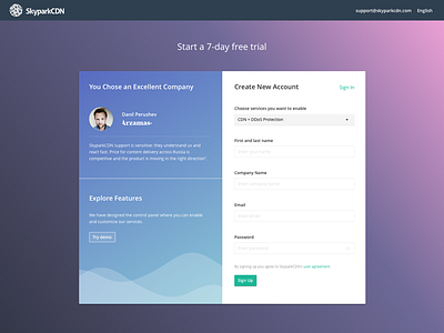 Signup by Tanya Andronova on Dribbble