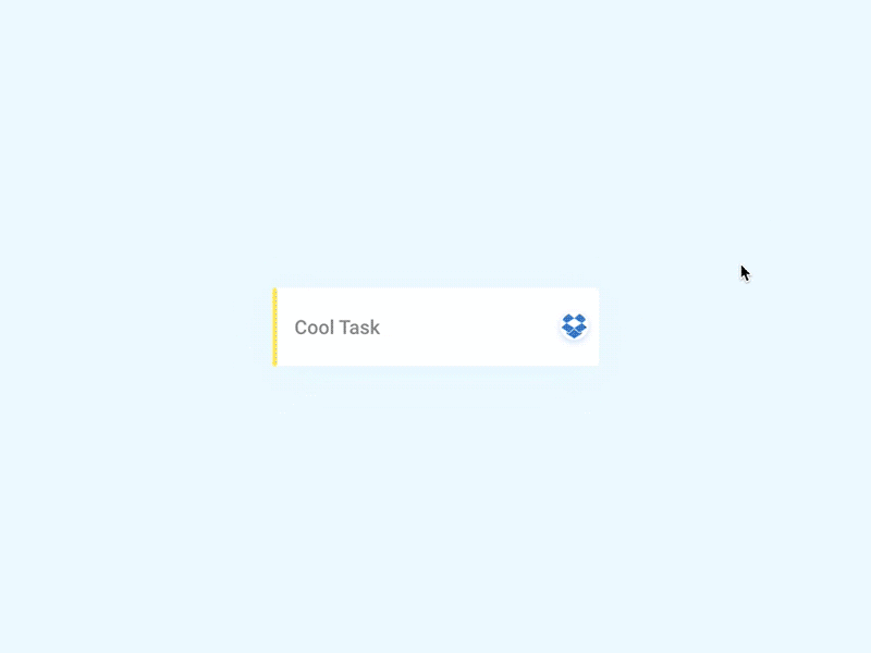 Cool Task animation bounce button close dribbble dropbox fade invite principle start static task