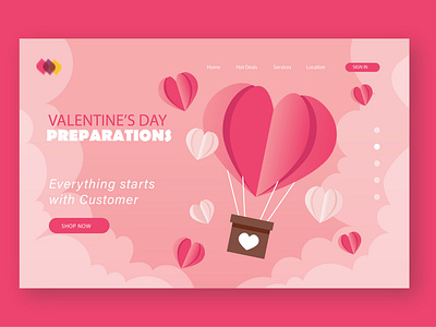 Valentine's Day Special Website Layout