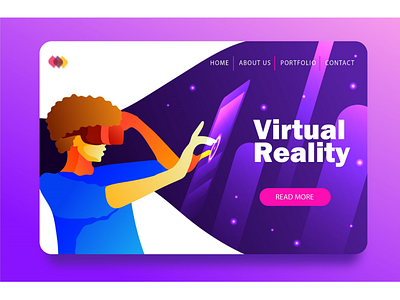 Virutal Reality Website Layout animation app branding design digital digital art digital illustration digital marketing digital marketing agency digital marketing company digital marketing services digital painting digitalart digitalmarketing logo marketing typography wordpress wordpress blog wordpress design