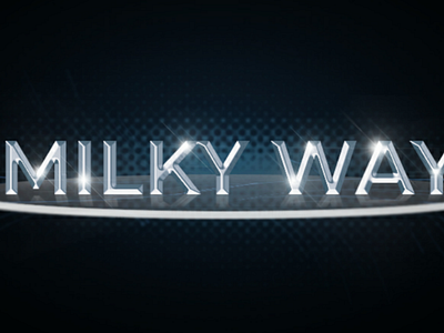 Logo mock milky way milk product