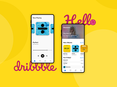 🤘⚡ Hello Dribbble! animation app branding debut design dribbble dribbble invite flat hello hello dribbble icon illustration logo minimal typography ui ux vector web website