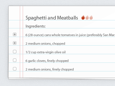Cooking card
