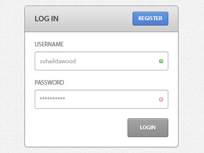 Elemanto Form blue button form grey input login modern register text validation