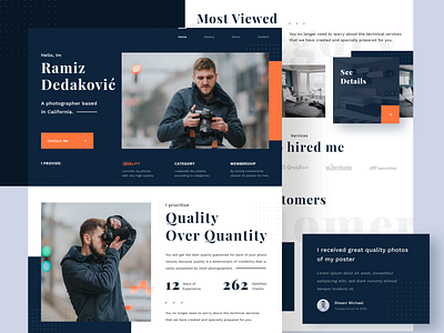 Ramiz - Personal Portfolio Website branding clean design homepage landing page personal personal website photography portfolio service services uiux website