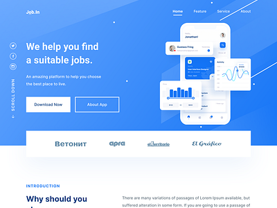 Job Finder - Landing Page by Choirul Syafril for One Week Wonders on ...