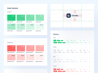 [Freebies] Chefio - Design System App UI Kit app behance brand branding button clean color design designsystem grid guideline ios logo mobile template ui uidesign uiux uiuxdesign uxdesign